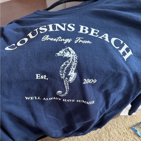 Arula Cousins Beach Sweatshirt Size 2X/3X Navy Oversized - Picture 5 of 8